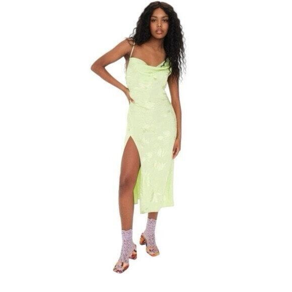 NWT For Love & Lemons Ilana Midi Dress In Green Size Large - Picture 6 of 13